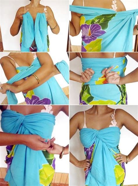 4 Ways To Wear A Sarong How To Tie A Sarong Sarong Tying Sarong Dress Diy Sarong Skirt