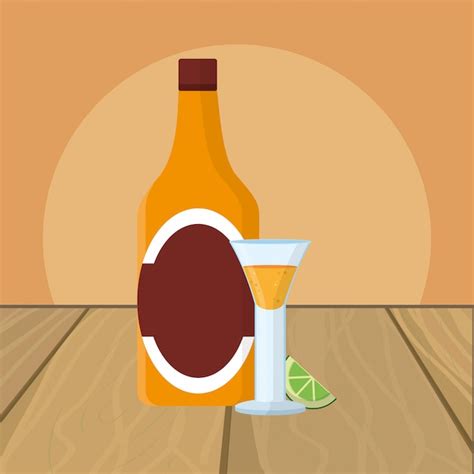 Bebida Alcohólica De Dibujos Animados Vector Premium