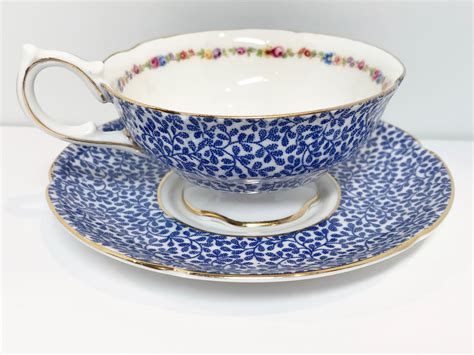 Royal Doulton Teacup And Saucer Blue White Ware English Bone China Cups English Teacups
