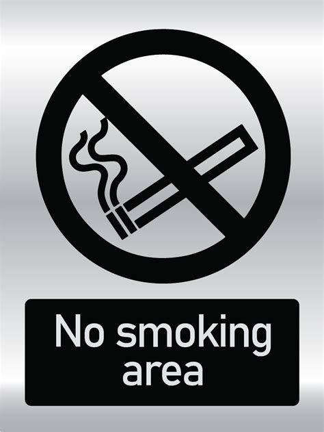 No Smoking Area Metal Signage The Hospitality Shop