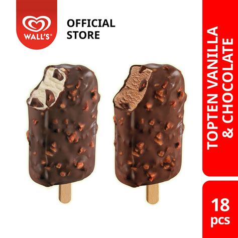 Walls Topten Vanila And Chocolate 18 Pieces Shopee Malaysia