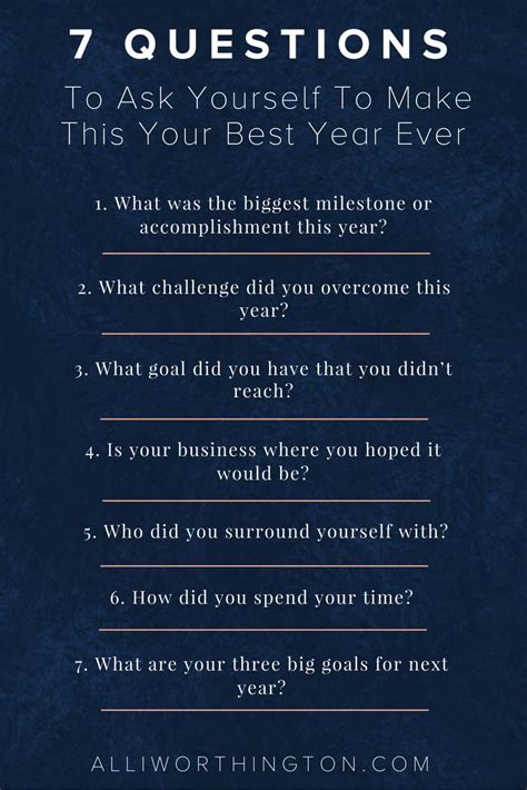 7 Questions To Ask Yourself And Make This Your Best Year Ever This