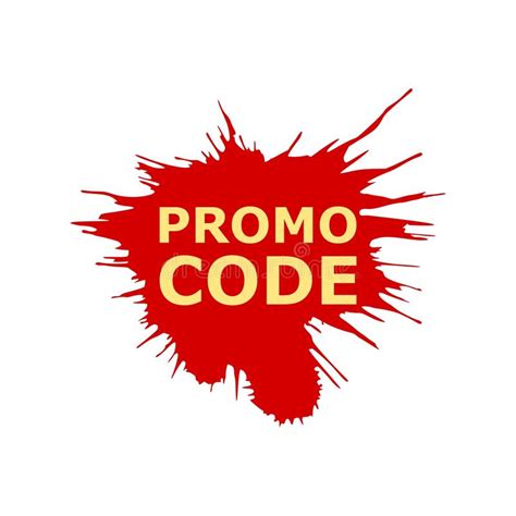 Promo Code Icon Or Logo, Color Set With Long Shadow Stock Vector ...