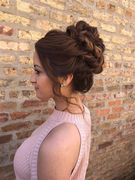 20 Curly High Bun Updo Fashion Style