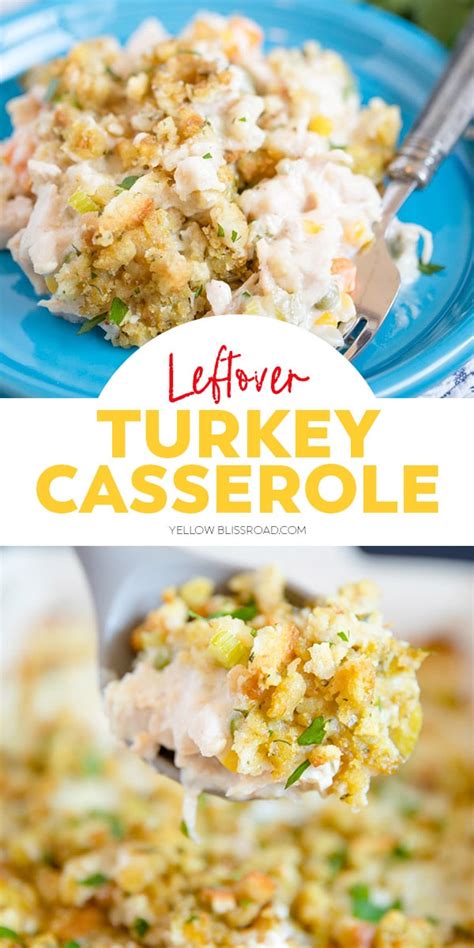 Easy Leftover Turkey Casserole With Stuffing Recipe