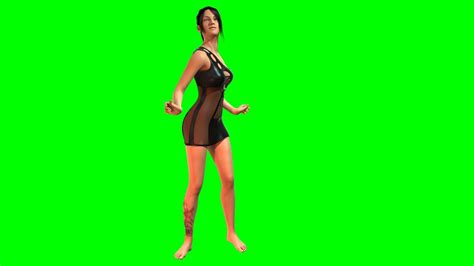Hot Girl In Sexy Dress Dances Green Screen 28 Youtube