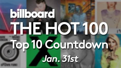Official Billboard Hot 100 Top 10 Jan 31 2015 Countdown Youtube