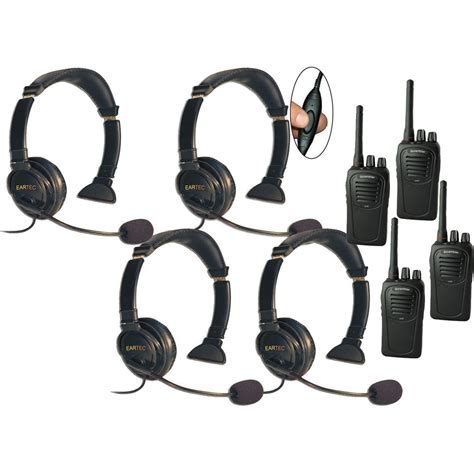 eartec four user sc 1000 two way radio system lzsc4000il bandh