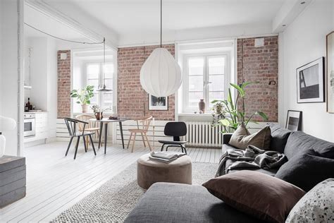 A Bright Scandinavian Apartment With Exposed Brick Walls The Nordroom