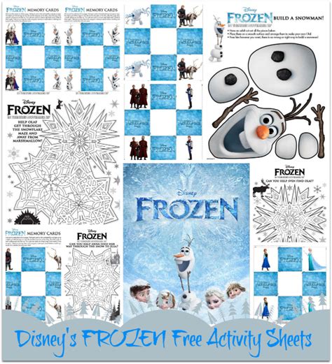 Disneys Frozen Free Printable Activity Sheets