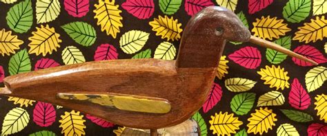 Vintage Carved Wood Bird Sculpture Primitive Folk Art Shore Etsy