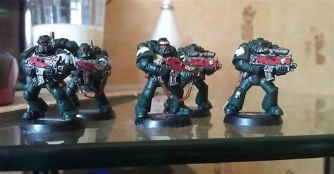 My First Ever Attempt At Miniature Painting And My First Ever Space Marine Squad Thoughts Imgur