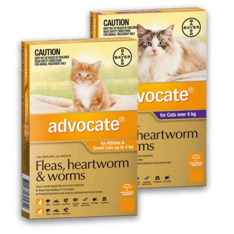 Advocate For Kitten Or Cats Under Or Over 4kg Fleas Worms Heartworm