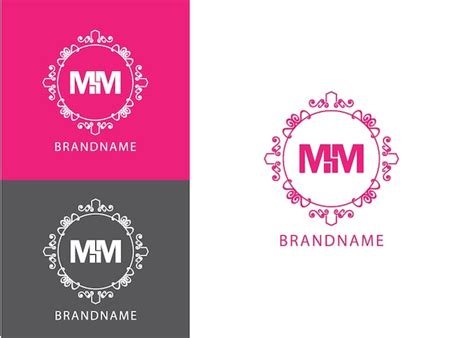Premium Vector Modern Monogram Initial Letter Mm Logo Design Template