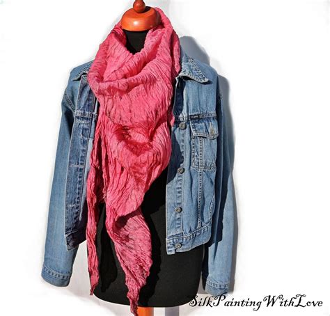 Wrinkled Scarf Crinkled Oversized Scarf Hand Dyed Scarf Hand Etsy