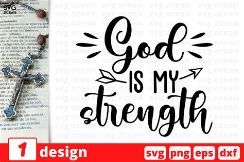 Jesus Svg Cut Files Cross Svg The Lord Is My Strength Svg Vector Files