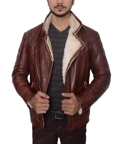 Different motorcycle jackets are designed for use in all manner of different climates. Mens Red Leather Waxed Faux Shearling Motorcycle Jacket ...