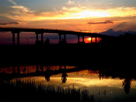 Free Images Water Horizon Cloud Sun Sunrise Sunset Bridge