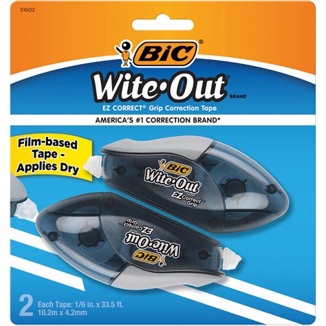 Bic Wite Out Ez Correct Grip Correction Tape Correction Tapes Bic