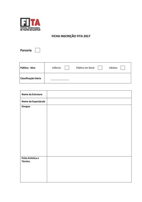 Ficha Inscrição Fita 2017pdf Docdroid