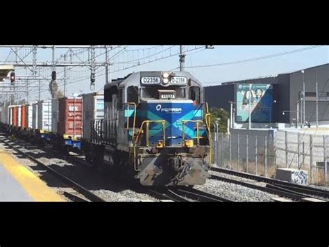 Emd Sd M Fepasa Con Tren De Contenedores Youtube