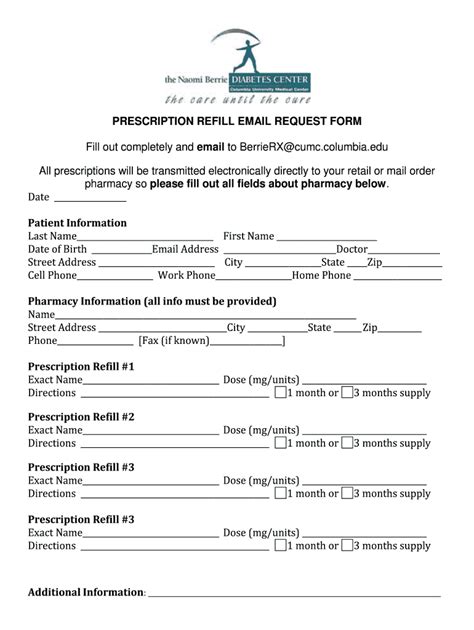 Medication Refill Request Form Fill Out And Sign Online Dochub