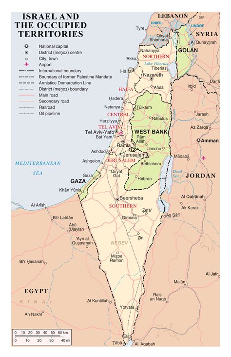 Grande Detallado Mapa Político Y Administrativo De Israel Y Los Free
