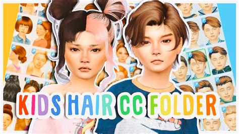 2gb Kids Hairs Cc Folderlink 🌈 The Sims 4custom Content Showcase