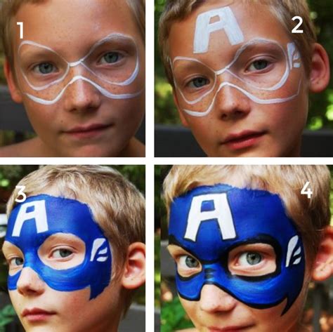 How To Face Paint Captain America Captain America