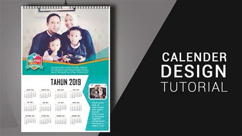Cara Membuat Desain Kalender Di Photoshop Calender Design Youtube
