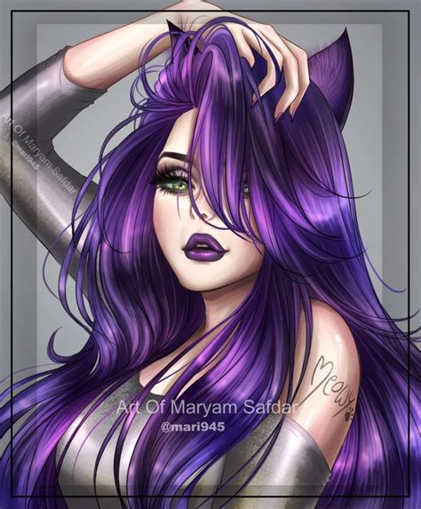 Mari Professional Digital Artist Deviantart Anime Purple Hair Digital Art Girl Art Girl