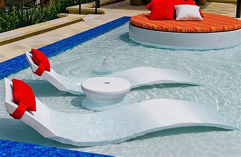 Ledge Lounger Chaise Ultra Modern Pool Patio