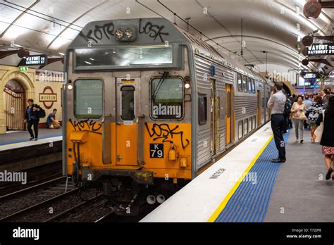 Metro Train At Subway Museum Station In Sydney New South Wales