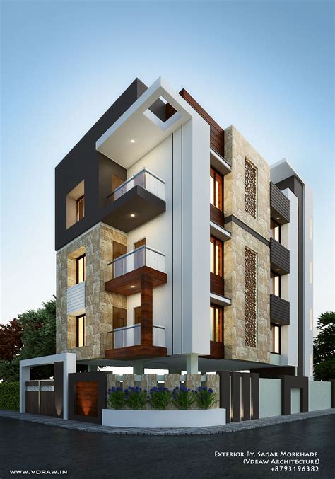 Exterior By Sagar Morkhade Vdraw Architecture 8793196382 Mimari Tasarım Modern Ev