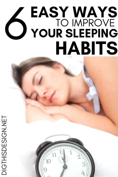 6 Easy Ways To Improve Your Sleeping Habits Dig This Design