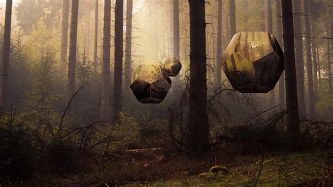 Wallpaper Floating Objects, Photo Manipulation, Forest - Wallpx