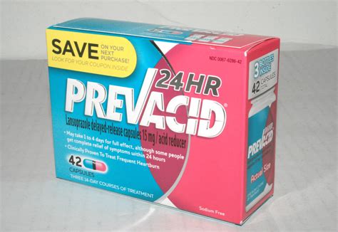 Prevacid 24hr Lansoprazole 42 Capsules 15mg Acid Reducer Exp 2017 New