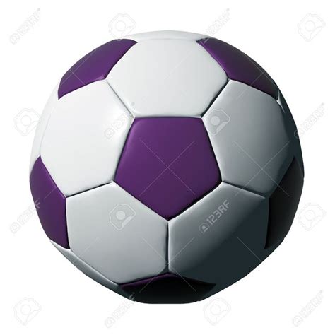 Purple Leather Soccer Ball Isolated On White Background Soccer Ball