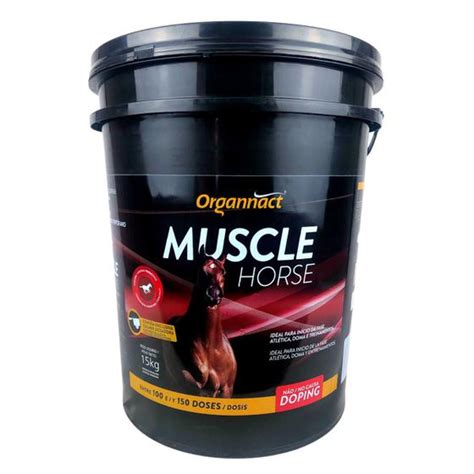 Muscle Horse 15kg Suplemento Cavalo Equino Organnact Vitaminas E