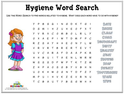Free Printable Hygiene Worksheets