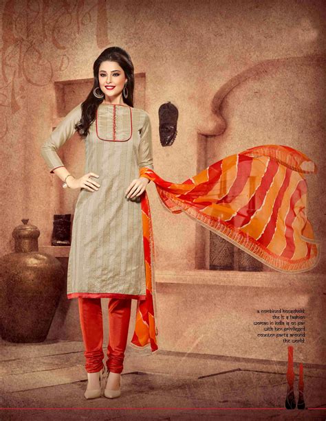 Majesty Beige Chanderi Cotton Silk Casual Salwar Kameez Designersareesuite Cotton Silk Casual