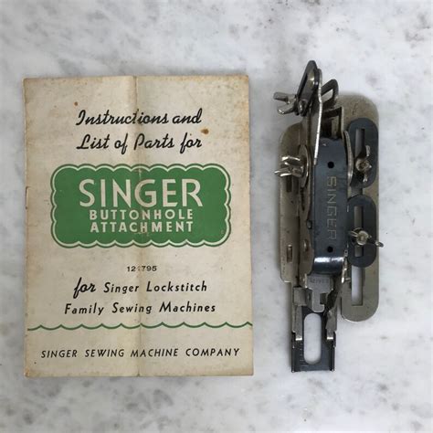 1946 Singer Buttonhole Attachment Singer Sewing Machine Part Etsy
