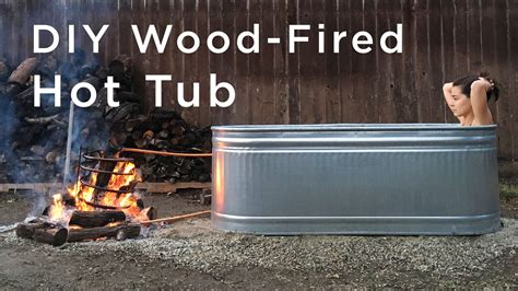 Diy Wood Fired Hot Tub Stock Tank Hot Tub Diy Hot Tub Outdoor Tub