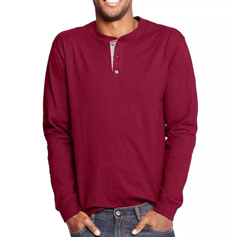 Hanes Mens Heavyweight Beefy T Long Sleeve Henley Jcpenney