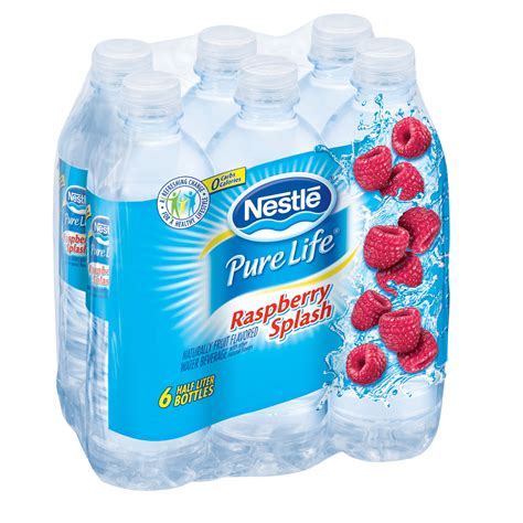 Nestle Splash Flavored Water Raspberry 169 Fluid Ounce Plastic Bottles
