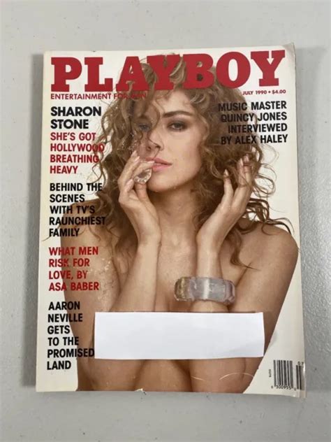 Playboy Magazine July Sharon Stone Pictorial Quincy Jones Interview Picclick