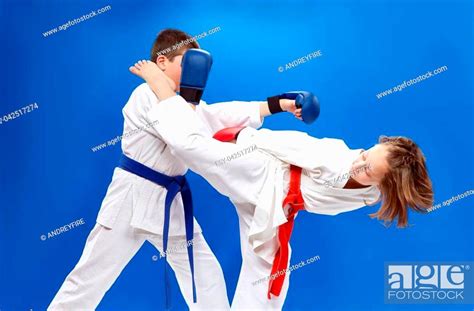 High Kick Leg And Punch Arm Athletes Are Beating With Overlays On Hands