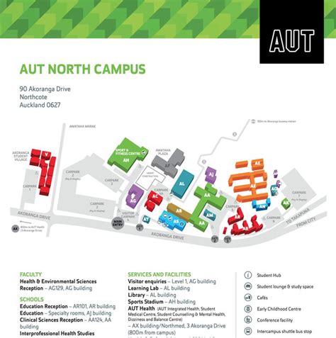 Aut North Campus Map Campus Map North Campus Westminster Map