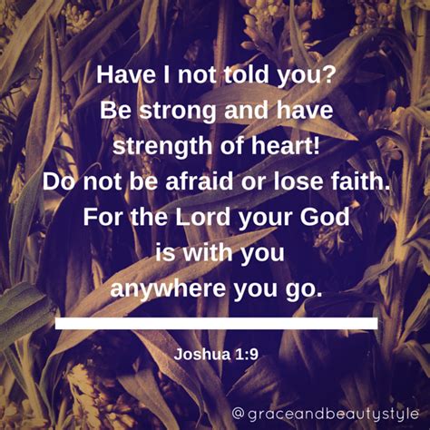 Joshua 1 9 Losing Faith Do Not Be Afraid You Are Strong Bible