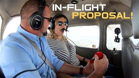 In Flight Marriage Proposal Cessna 172 Youtube